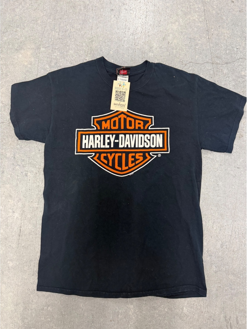 Vintage Harley Davidson Budapest Hungary Dealer T Shirt Mens Size M Black